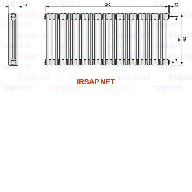 Радиатор IRSAP Tesi 30750/28 T02 CL 01